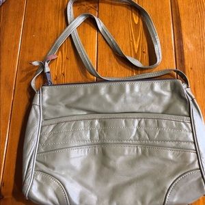 Soft Olive Green Faux Leather Shoulder Strap Bag